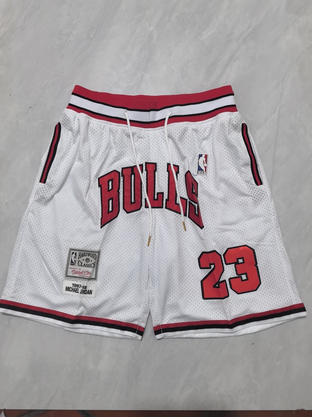 Bulls White Shorts