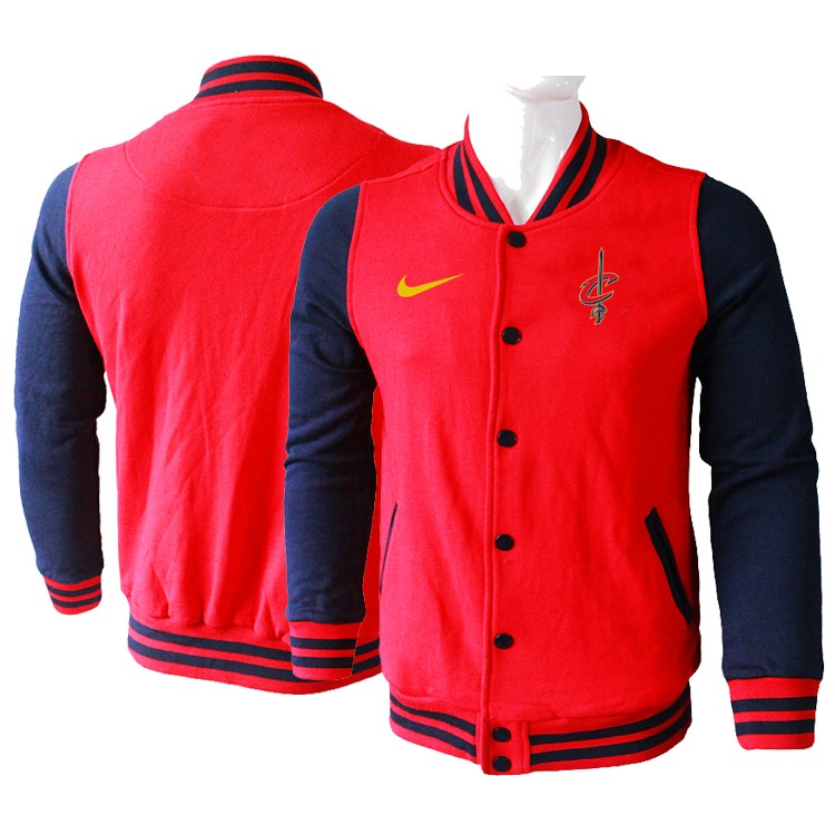 Cleveland Cavaliers Blank Red Navy Wool Jacket