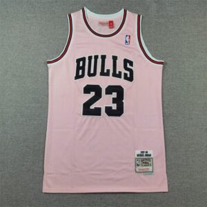 Bulls 23 Michael Jordan Pink Hardwood Classics Men Jersey