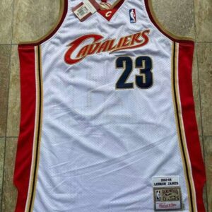 Cavaliers 23 Lebron James Throwback Mitchel l& ness  Men Jersey