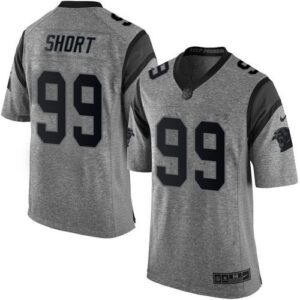 Panthers 99 Kawann Short Men Limited Gridiron Gray Jersey