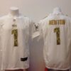 Panthers 1 Cam Newton White Male Limited Salute to Service Jersey