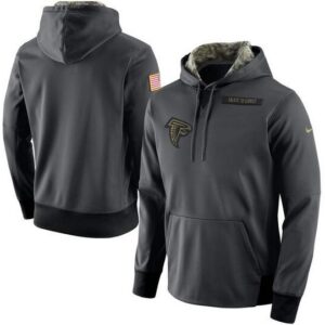 Atlanta Falcons Anthracite Salute to Service Player Performance Hoodie