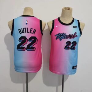 Heat 22 Jimmy Butler Black Pink Youth Jersey