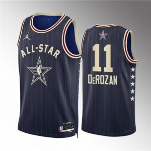 Bulls 11 DeMar DeRozan Navy 2024 All Star Jordan Men Jersey