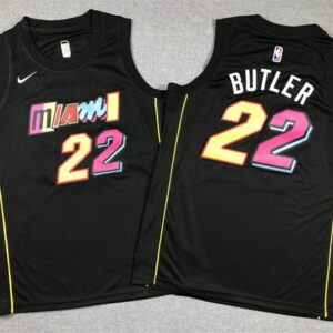 Heat 22 Jimmy Butler Black Youth Jersey