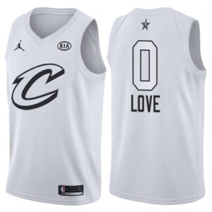 Cavaliers 0 Kevin Love 2018 All-Star White Swingman Men Jersey