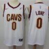 Cavaliers 0 Kevin Love White Swingman Men Jersey