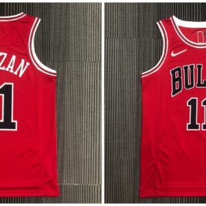 Bulls 11 Derozan Red 75th Anniversary Men Jersey