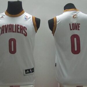 Cavaliers 0 Kevin Love White Revolution 30 Youth Jersey