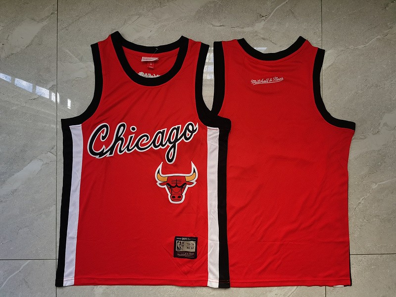 Bulls Blank Red Tank Men Jersey