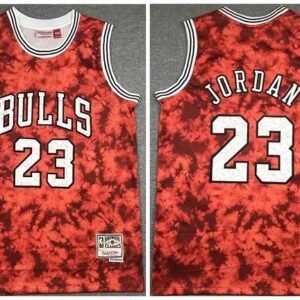 Bulls 23 Michael Jordan Red Throwback Men Jersey