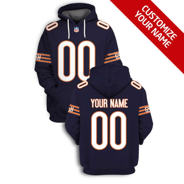 Bears Customized Blue 2021 Stitched New Hoodie