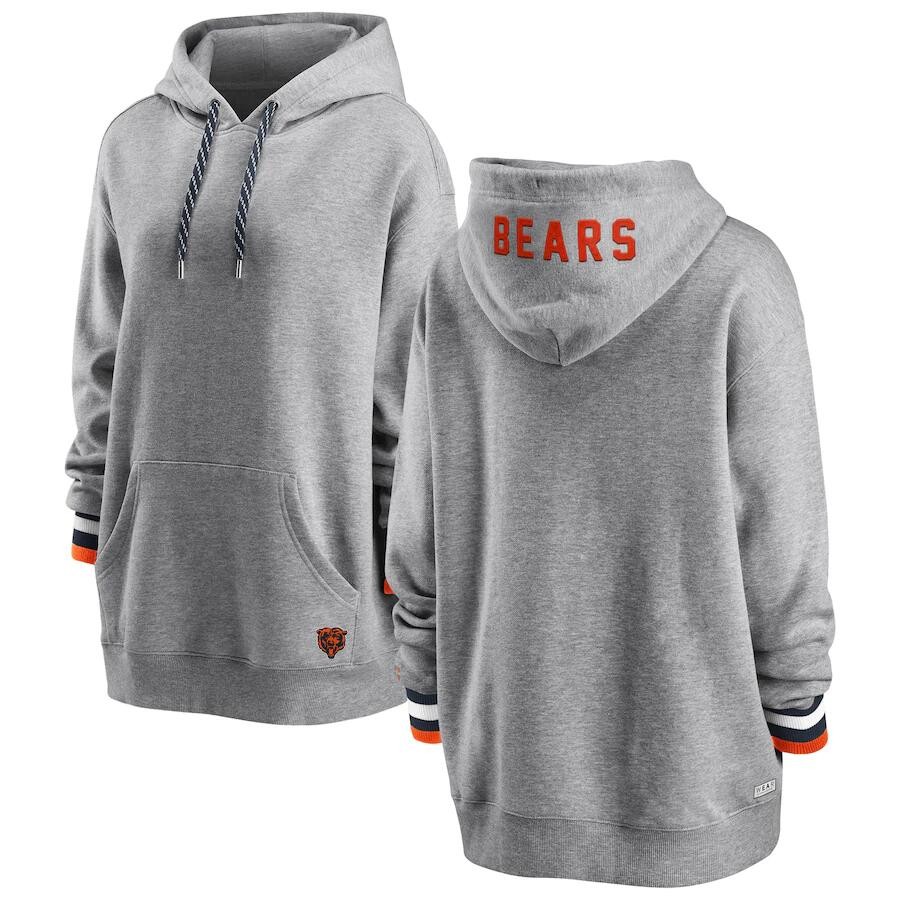 Bears WEAR By Erin Andrews Heathered Gray Pullover Fleece Women Hoodie(Run Small)