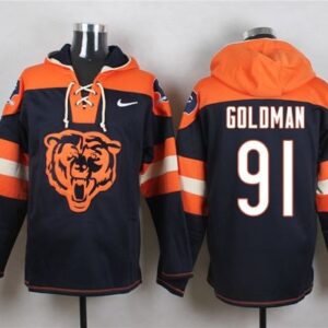 Bears 91 Eddie Goldman Navy Blue Player Pullover Sweatshirt Hoodie