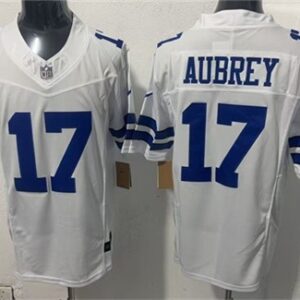 Dallas Cowboys 17 Brandon Aubrey White F.U.S.E. Vapor Limited Men Jersey