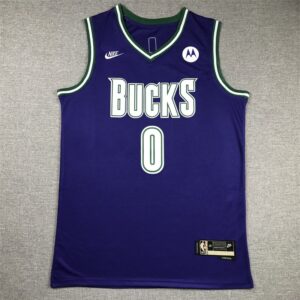 Bucks 0 Damian Blue Men Jersey