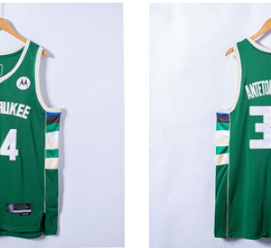 Bucks 34 Giannis Antetokounmpo Green 75th Anniversary Men Jersey