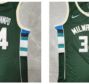 Bucks 34 Giannis Antetokounmpo Green 75th Anniversary Men Jersey