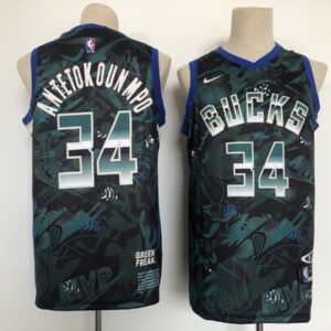 Bucks 34 Giannis Antetokounmpo MVP Men Jersey