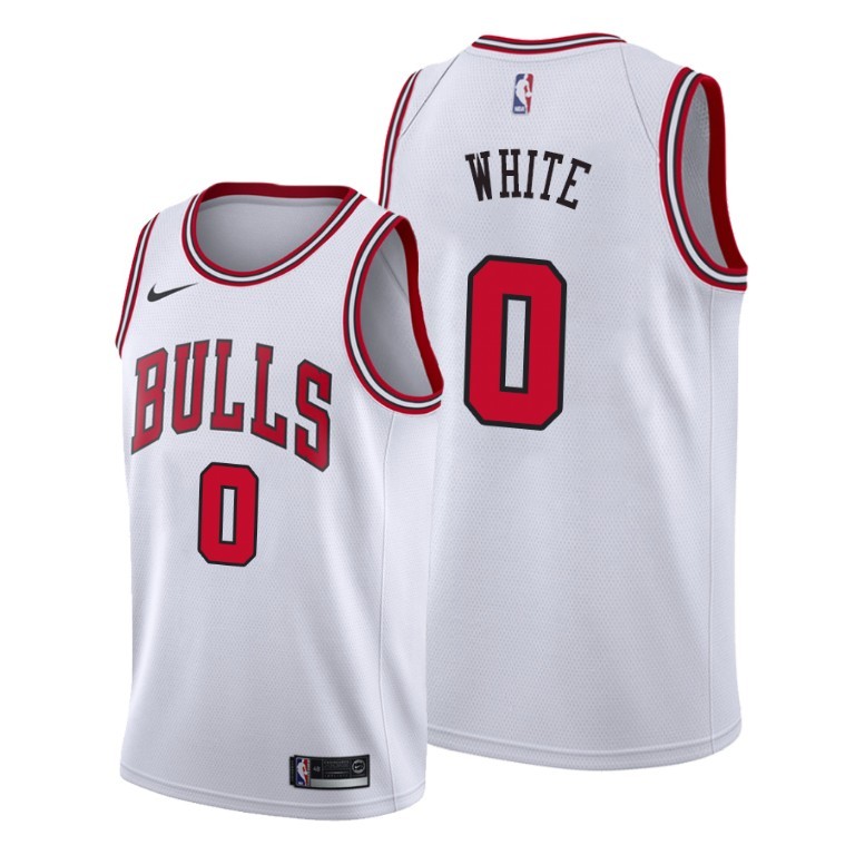 Bulls 0 Coby White White 2019 Draft Men Jersey