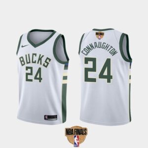 Bucks 24 Pat Connaughton 2021 Finals White Men Jersey