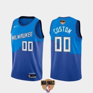 Bucks Customized 2021 Finals Blue City Edition Men Jersey