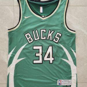 Bucks 34 Giannis Antetokounmpo Green Earned Men Jersey
