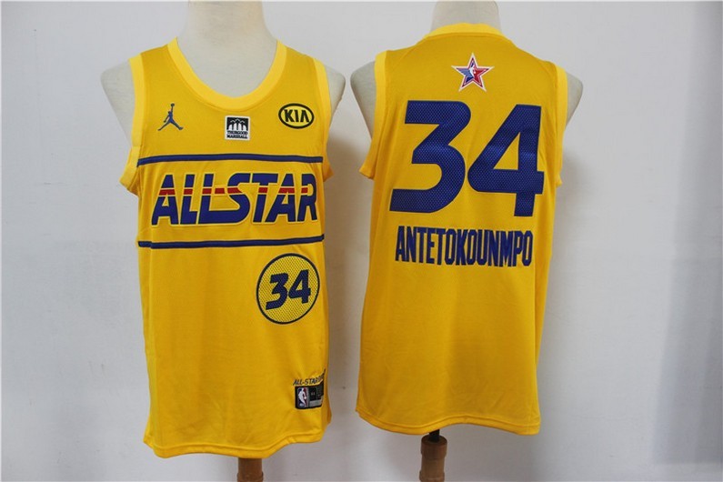 Bucks 34 Giannis Antetokounmpo 2021 All Star Men Jersey