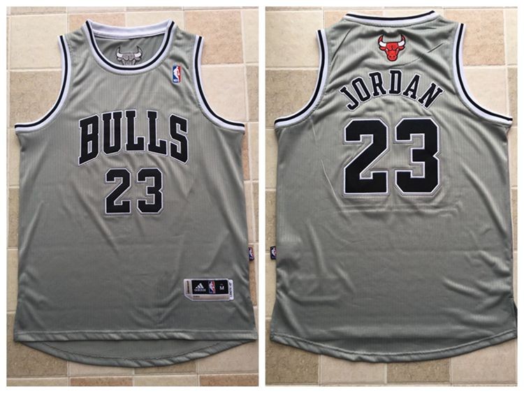 Adidas Revolution 30 Chicago Bulls 23 Michael Jordan Gray Stitched Swingman Men Jersey