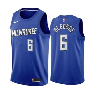 Bucks 6 Eric Bledsoe Navy 2020-21 City Edition Men Jersey