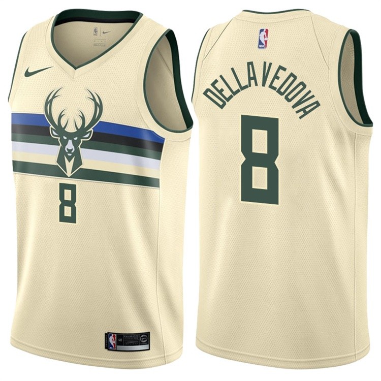 Bucks 8 Matthew Dellavedova Cream City Edition Men Jersey