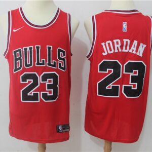 Bulls 23 Michael Jordan Red Swingman Men Jersey