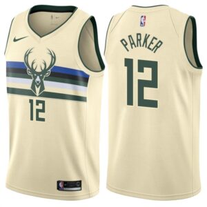 Bucks 12 Jabari Parker Cream City Edition Men Jersey