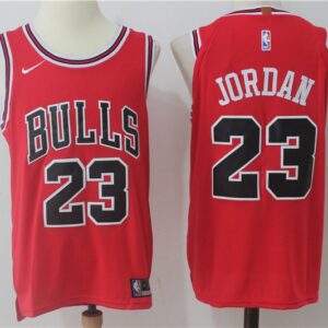 Bulls 23 Michael Jordan Red Men Jersey