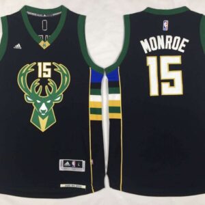 Bucks 15 Greg Monroe Black Alternate Men Jersey