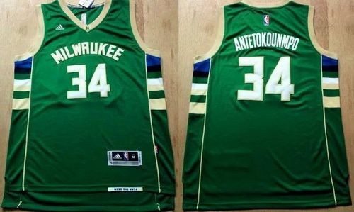 Bucks 34 Giannis Antetokounmpo Green Revolution 30 Men Jersey