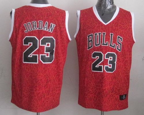 Bulls 23 Michael Jordan Red Crazy Light Men Jersey