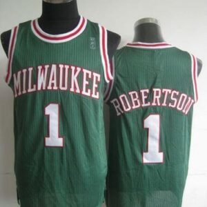 Bucks 1 Oscar Robertson Green Throwback Men Jersey