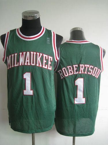 Bucks 1 Oscar Robertson Green Throwback Men Jersey