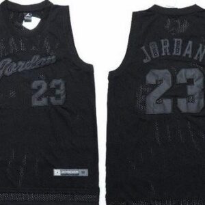 Bulls 23 Michael Jordan All Black Men Jersey