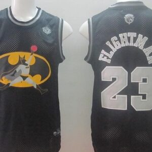 Bulls 23 Michael Jordan Black Flightman Men Jersey