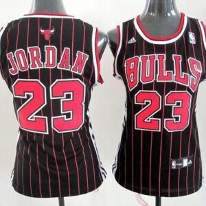 Bulls 23 Michael Jordan Black Alternate Women Jersey