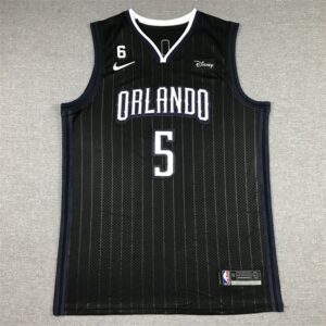 Magic 5 Paolo Banchero Black Men Jersey