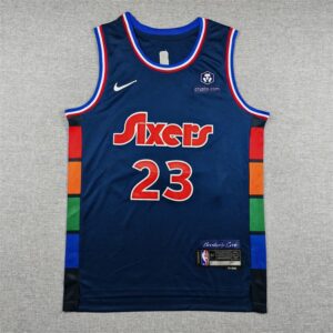 Philadelphia 76ers 23 LeBron James Navy Men Jersey