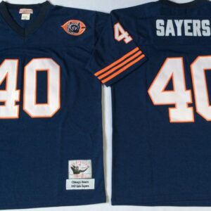 Bears 40 Gale Sayers Navy M&N Throwback Men Jersey