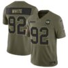 Nike Packers 92 Reggie White Olive 2025 Salute to Service F.U.S.E. Vapor Limited Men Jersey