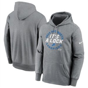 Lions Heather Gray 2023 NFC North Division Champions Hoodie