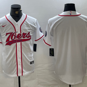 76ers Blank White Vapor Baseball Limited Men Jersey