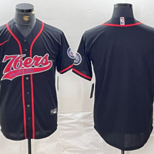 76ers Blank Black Vapor Baseball Limited Men Jersey